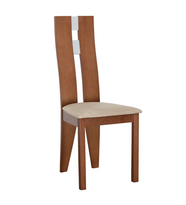 Fa szék, cseresznye/bézs szövet, BONA