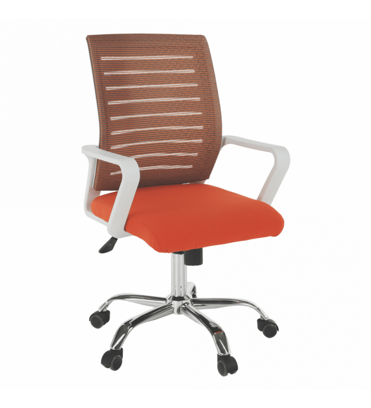 Irodai szék, fehér/narancssárga, CAGE