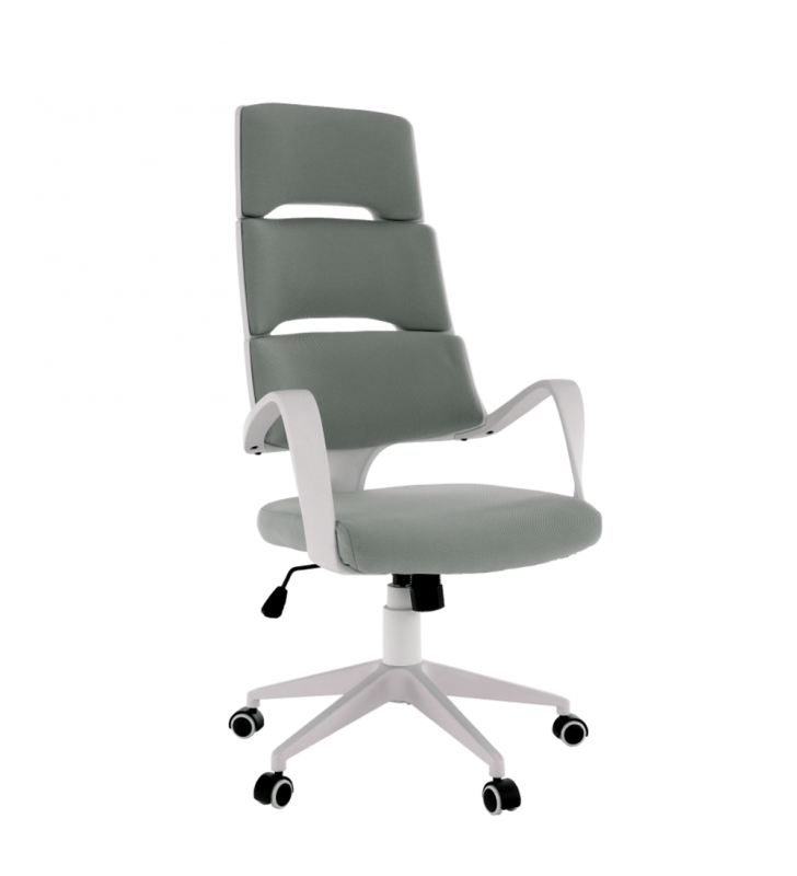 Irodai szék, világosszürke/fehér, VISAR