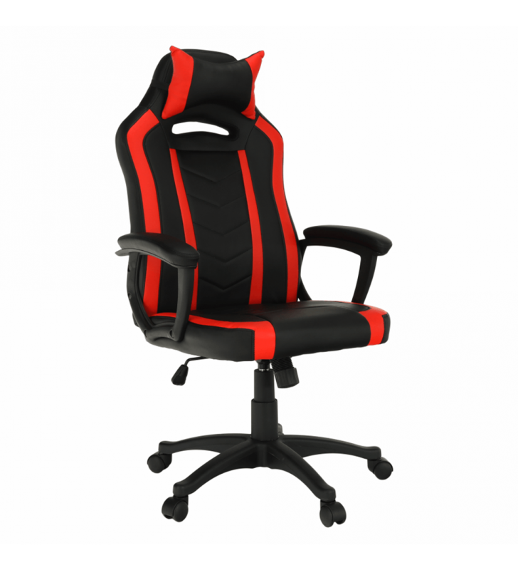 Irodai/gamer szék, fekete/piros, AGENA