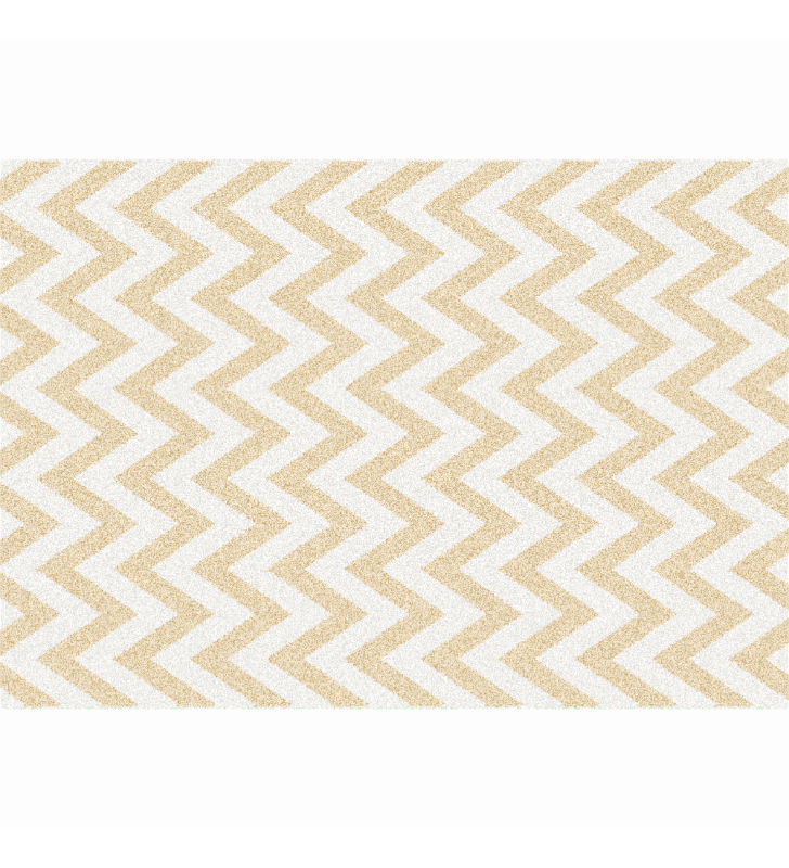 Szőnyeg, bézs-fehér minta, 57x90, ADISA TYP 2